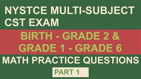 NYSTCE Study Guide httpswww. . Cst multi subject 16 part 3 practice test
